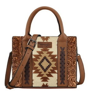 Wrangler Aztec Tooled Cross Body Bag