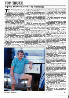 Ian Buckeridge from 1990 NZ Trucking Magazine