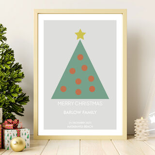 Modern Christmas Poster - Scandi Christmas Tree