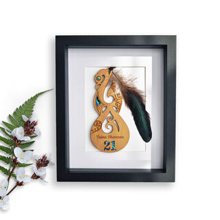 Te Manaia - 21st Birthday Key Alternative | Framed & Personalised | Graduation Gift | Award