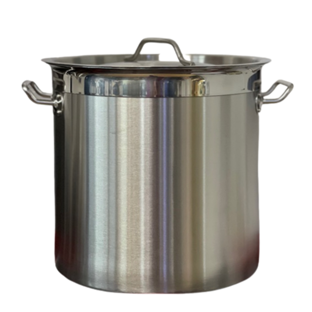 Large Stainless Steel Stockpot with Lid 90ltr