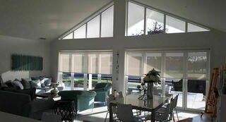 3160mm width motorised roller blinds with iSW28LEQ rechargeable battery powered blinds motor