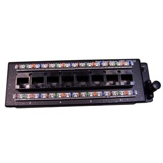 DYNAMIX 8 Port Cat6 Slimline Patch Panel for HWS range T568A.