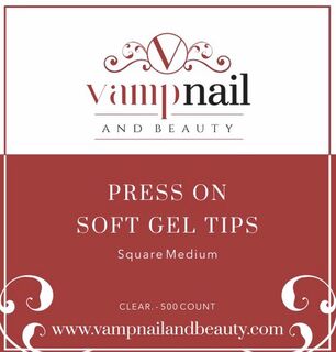 Vamp Soft Gel Tips - Square Medium