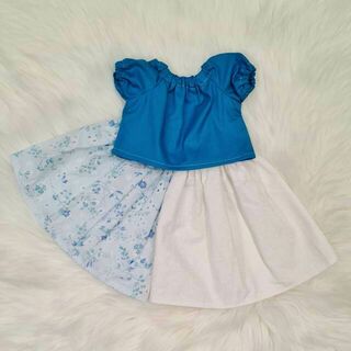 Dolls Top and 2 Skirts - Blue Combo
