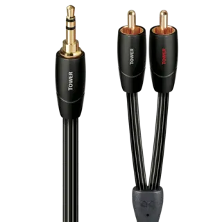 AUDIOQUEST Tower 0.6M 3.5mm to 2 RCA. Solid Long G