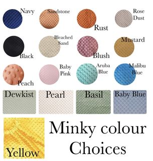 Minky colour choices
