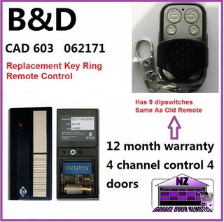 B&D Cad 603/602 Garage Door Remote