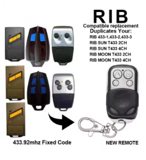 Rib Compatible Gate & Garage Door Remote