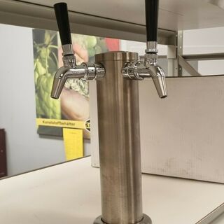 Stainless tower with 2 stainless taps