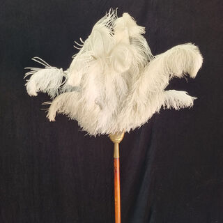 Feather Fan White Ostrich (H: 2.1m x W: 0.63m)