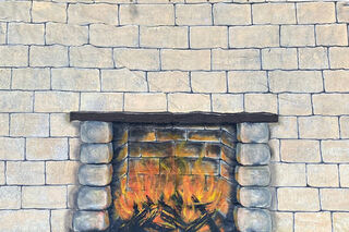 Stone Fireplace Backdrop (W: 4.7m x H: 3m)
