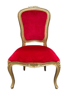 Chair Red Gold (H: 1m x W: 0.55m x D: 0.55m)