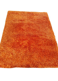 Shag Rug #658 - Orange (2.1m x 1.5m)