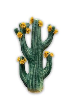Cactus Paper-Mache Small Floral (H: 0.55m)