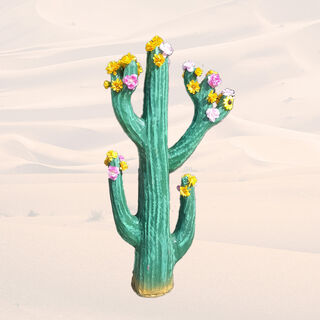 Cactus Paper-Mache Large Floral (H: 0.8m)