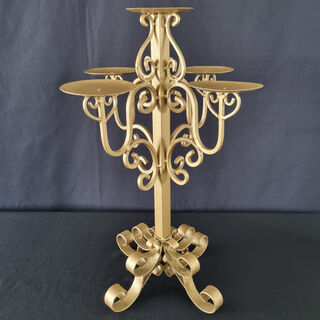 Ornate Gold Candelabra 5pt (H: 57cm)