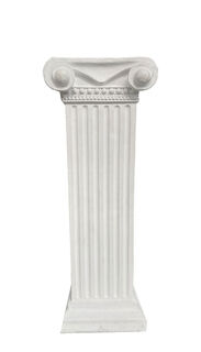 Scroll Top Plinth White (I) (H: 0.65m W: 0.22m)