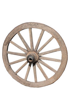 Wagon Wheel Wooden (D: 1.28m)