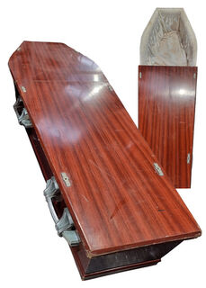 Coffin #12  Polished Woodgrain (1.8m x 0.8m x 0.4m approx)