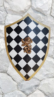 Shield Medieval Chequer Board (H: 80cm W: 60cm)