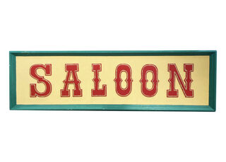 SIGN: Saloon (L: 1.32m x H: 0.41m)