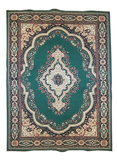 Rug #308 Persian Beige, Green & Cream (0.95m x 1.45m)