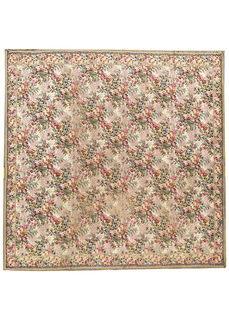 Rug #474 Floral Yellow, Cream & Green (4.1m x 3.16m)