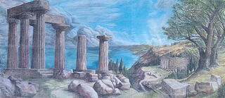 Greek Ruins Backdrop (W: 8m x H: 3.8m)