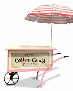 Cart Cotton Candy with Umbrella  (0.6m x 1.65m x  0.73m)