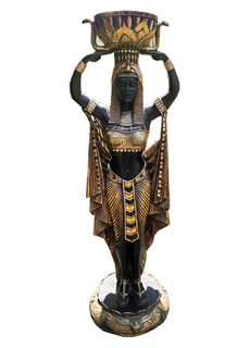 Black/Gold Egyptian Statue Female Large (H: 1.9m)