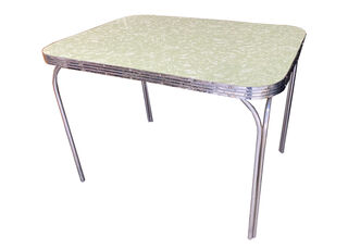 Formica Kitchen Table #2 Light Mottled Green (H: 75cm x D: 75cm x W: 107cm)