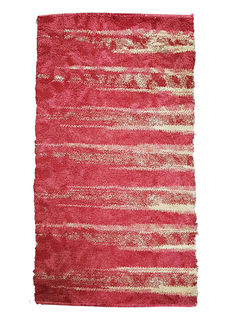 Rug #326 Abstract Stripe Red & Cream (0.9m x 1.7m)