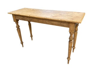 Side Table #6 Kauri Turned Leg (H: 0.7m D: 0.4m x W: 1.2m)