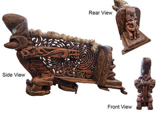 Maori Carving #11 Waka Prow Large (L: 1.6m)
