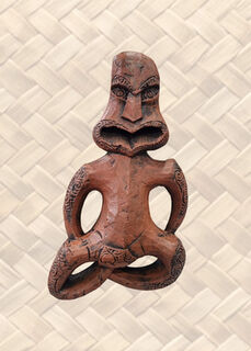 Maori Carving #14 Small Tiki (H: 60cm x W: 40cm)