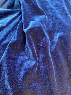 Curtain Dark Blue Velvet (W: 1m x H: 5m)