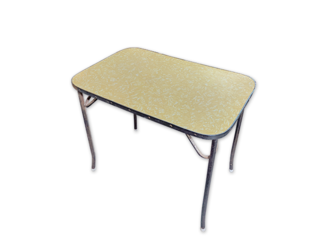 Formica Kitchen Table 019 Yellow (0.8m x 0.9m x 0.6m)
