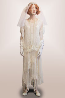 1920s Wedding Gown - White Lace