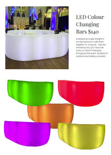 Bar LED Colour Changing Bar Section (1200mm x 400mm x 1070mmH)