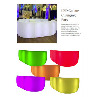 Bar LED Colour Changing Bar Section (1200mm x 400mm x 1070mmH)