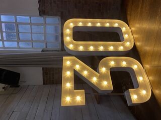 Large White Light Up Numbers (H: 1.5m)
