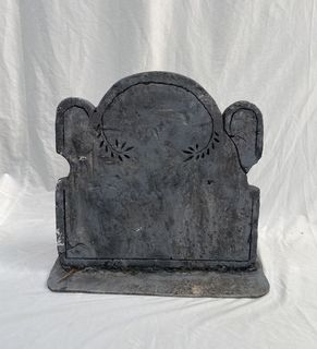 Gravestone Small #12 - Engraved Fern (W: 0.62m x H: 0.6m)