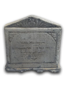 Gravestone Deluxe A - Hilda MacDonald (H: 0.74m xW:  0.73m)