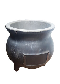 Cauldron Medium Silver Interior (H: 28cm D: 32cm)