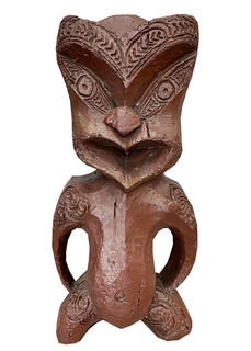 Maori Carving #39 Tiki (H: 62cm x W: 0.3m x D: 0.2m)