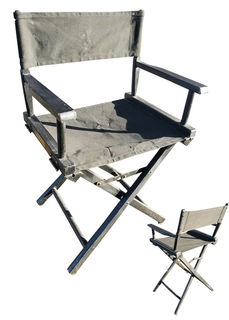 Directors Chair Black Standard Seat (H: 88cm Seat H: 48cm W: 41cm D: 52cm)