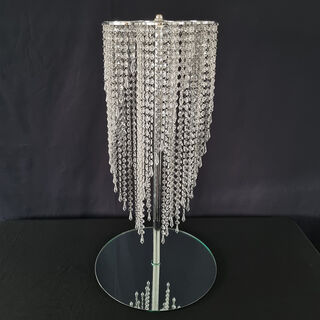 Floral Shaped Silver Chandelier Centrepiece (H: 1m or 0.75cm)