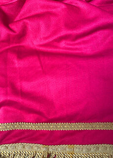 Curtain Red Cotton/ Polyester w/ Gold Tassle (W: 5m x H: 2.9m)