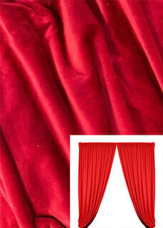 Curtain Red Velvet w/ Middle Split (W: 4m x H: 4m)